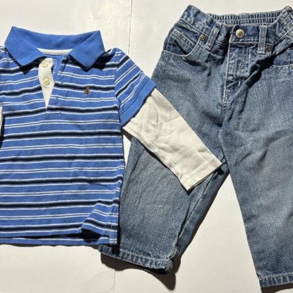 Bundle of Baby Boys Clothes 18 to 24 M - Jeans, Sweats, One Piece, Pullover, Top - Picture 4 of 6
